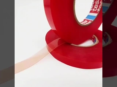TESA 4965 Doppelseitiges Klebeband Rotfilm Hitzebeständiges PET-Substrat 0,2 mm Dicke