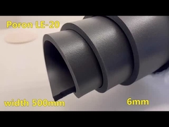 Schwarze PORON INOAC Schaumstoff LE-20 Hohe Rückschlag 6,0 mm Gummi-unterstützte Schaumstoff