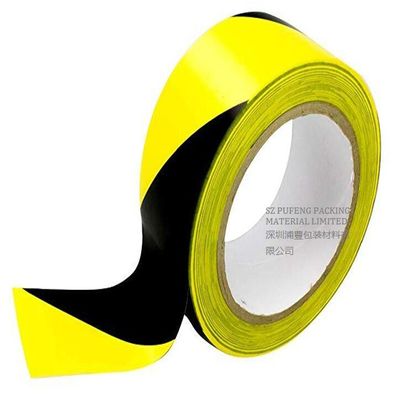 0.1mm-0.5mm PVC-Schwarzes und gelbes Boden-Markierungs-Band