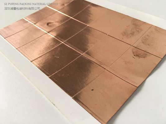 kaufen Selbstklebende 0.06mm 60 Mikrometer SGS-Kupfer-Folien-Band mit nicht leitfähigem Kleber on-line-Fertigung
