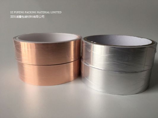 kaufen Kupferfolienband, Glas EMI elektrisch leitfähiges Klebeband Aluminiumfolienband on-line-Fertigung