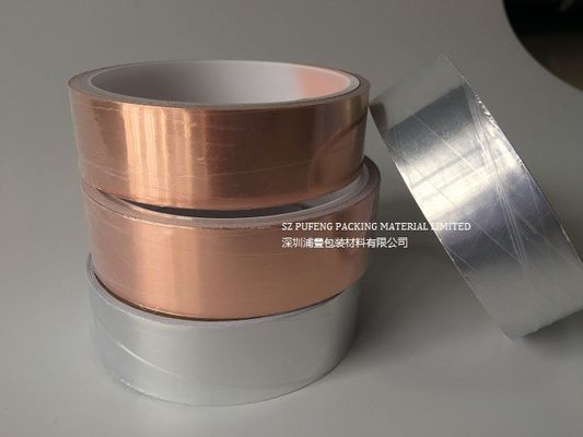 kaufen 0.01mm glattes kupfernes Folien-Band mit leitfähiger klebender EMI Shielding on-line-Fertigung