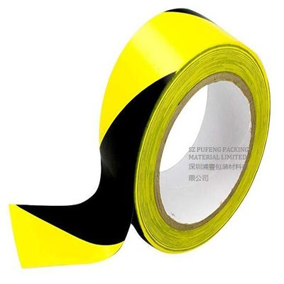 kaufen 0.1mm-0.5mm PVC-Schwarzes und gelbes Boden-Markierungs-Band on-line-Fertigung