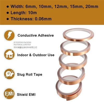 kaufen Hitzebeständiges Kupferfolienband 0,2 Ω -20℃ bis +120℃ Temperaturbeständigkeit on-line-Fertigung